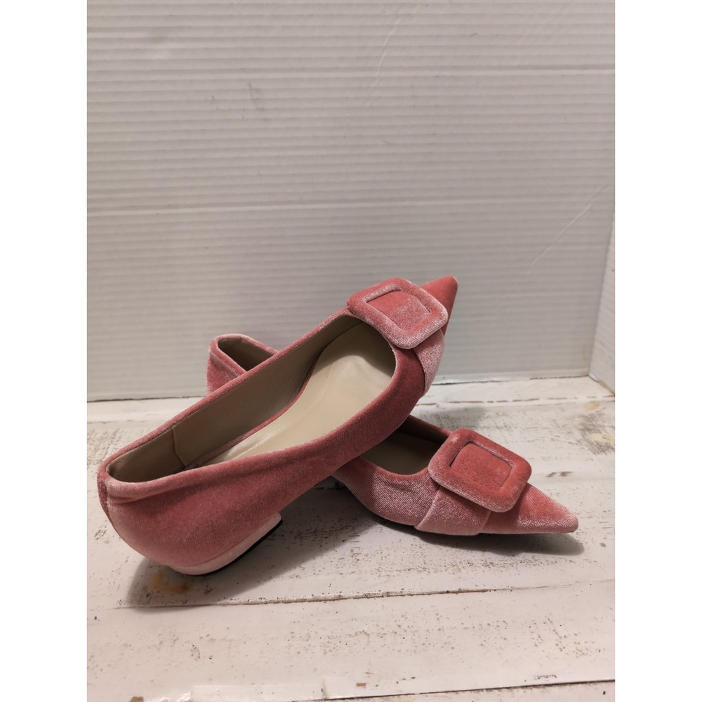 C.Paravano Velvet Flats Women's Pointed Toe Shoes Dressy Pink Flats Women 6.5